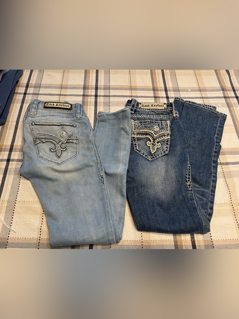 2 pairs of rock revival jeans